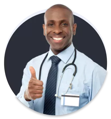 TintedMD healthcare provider giving a thumbs up
